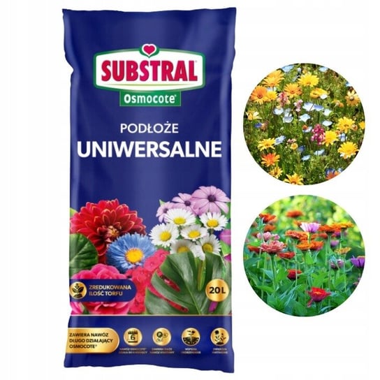 Podłoże uniwersalne z nawozem Substral Osmocote 20 l ziemia do roślin kwiatów Substral