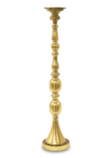 Podłużny Złoty Świecznik z Metalu Elegancki H:74cm Art-Pol