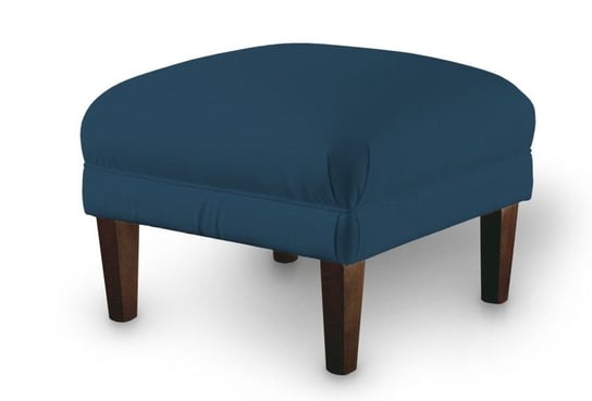Podnóżek do fotela Cotton Panama, morski niebieski, 56x56x40 cm Dekoria
