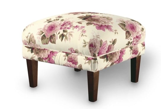 Podnóżek do fotela Mirella, różowo-beżowo-kremowy, 56x56x40 cm Dekoria