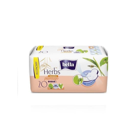 Podpaski higieniczne Bella Herbs Sensitive, z babką lancetowatą 20 szt. Bella