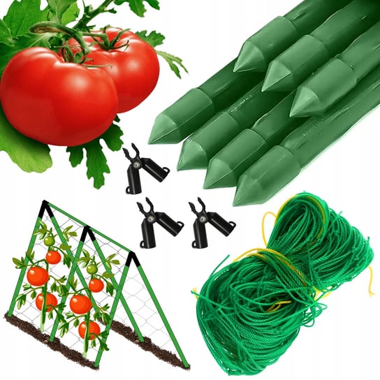 Podpora z siatką do ogórków i pomidorów 150 cm - Stelaż do roślin pnących GardenPlus