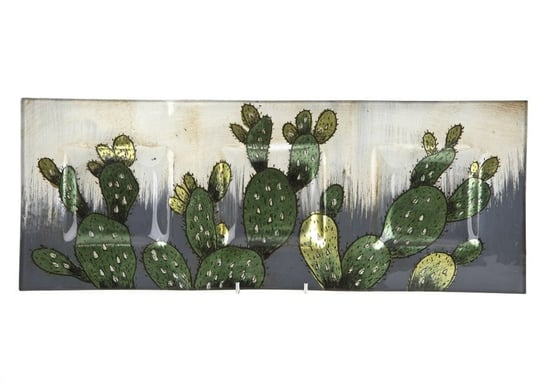 Podstawka ozdobna szklana z motywem kaktusów Witek Home