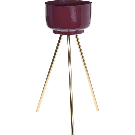 Podstawka pod donicę, kwietnik w stylu LOFT, 55 cm, kolor burgundowy Home Styling Collection