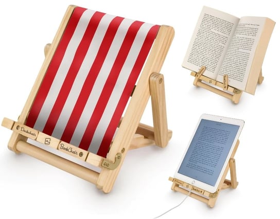 Podstawka pod ksiązkę/tablet, Thinking Gifts, Book Chair Leżak Czerwony Thinking Gifts