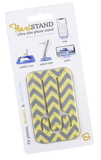 Podstawka pod telefon, Thinking Gifts, Flexistand, Yellow Chevron Thinking Gifts