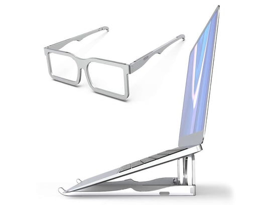 Podstawka uchwyt Alogy okulary pod Laptop tablet 15.6 cali Srebrna Alogy