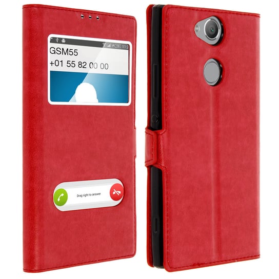 Podstawka wideo Sony Xperia XA2 z podwójnym okienkiem, czerwona Avizar