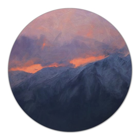 Podstawka ze szkła dekor Zachód słońca góra fi40, Coloray Coloray
