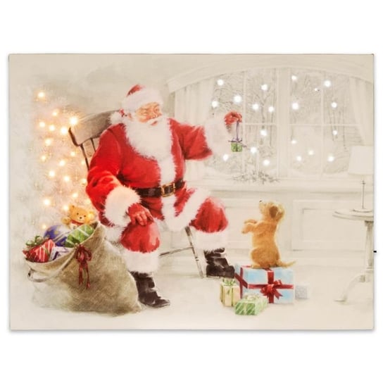 Podświetlany obraz Święty Mikołaj 40LED, 30 x 40 cm Maxxiva®