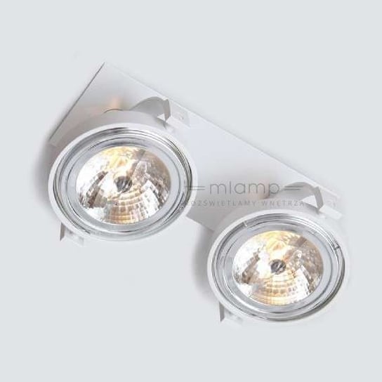 Podtynkowa LAMPA sufitowa SAKURA 7256 Shilo metalowa OPRAWA reflektorowa WPUST biały Shilo
