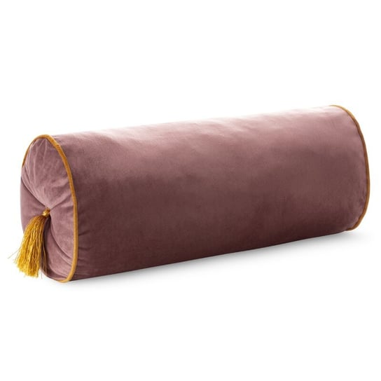 Poduszka 20x45 Velvet różowa welurowa wałek 70G Eurofirany