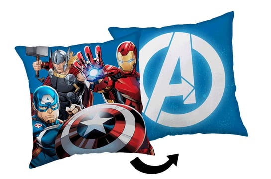 Poduszka 35x35 Avengers Heroes 02 Kapitan Ameryka niebieska dwustronna Jerry Fabrics