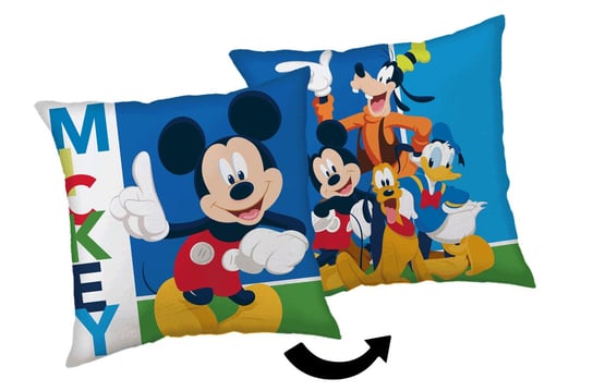 Poduszka 35x35 Mickey and Friends Myszka miki i przyjaciele niebieska dwustronna Jerry Fabrics