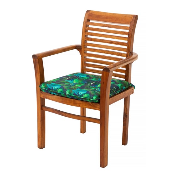 Poduszka Bella "Niebieskie Liście" na Krzesło fotel ławkę ogrodową 50x43 cm HobbyGarden