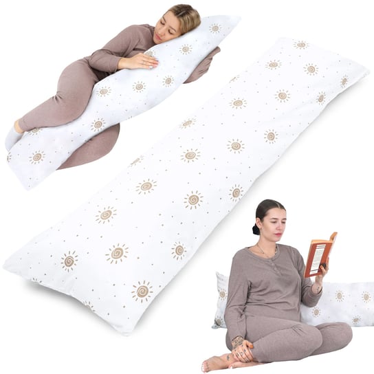 Poduszka boczna do spania z wypełnieniem 145 x 40 cm poduszka do karmienia poduszka ciążowa poduszka pozycjonująca dla niemowląt i dorosłych Amazinggirl