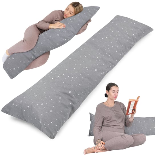 Poduszka boczna do spania z wypełnieniem 145 x 40 cm poduszka do karmienia poduszka ciążowa poduszka pozycjonująca dla niemowląt i dorosłych Amazinggirl