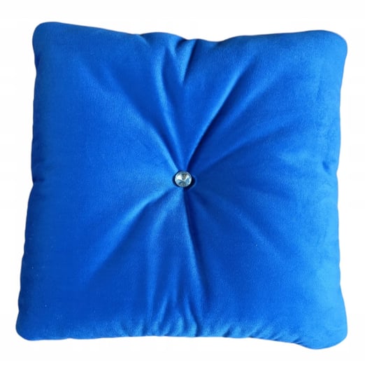 Poduszka dekoracja ozdobna welur jasiek niebieski Inna marka