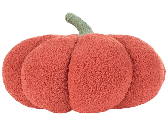 Poduszka dekoracyjna boucle dynia ⌀ 35 cm pomarańczowa MUNCHKIN Beliani
