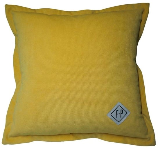 Poduszka dekoracyjna F-P VELVET jasiek 35x35 MUSZTARDOWA żółta ozdobna mała na fotel łóżko kanapę balkon taras Fabryka-Poduszek