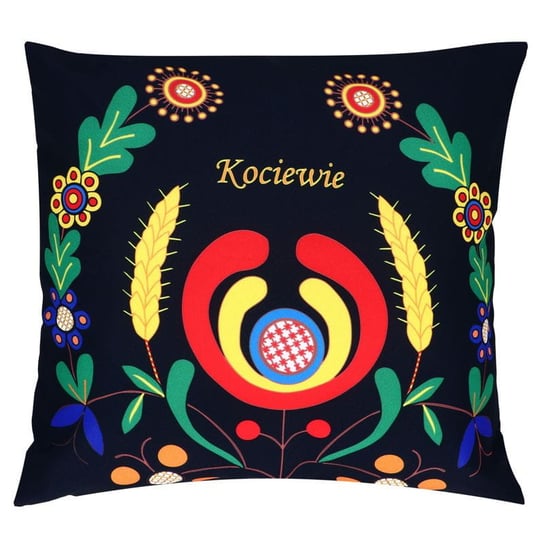 Poduszka dekoracyjna folk z wzorem kociewskim - rak Czec