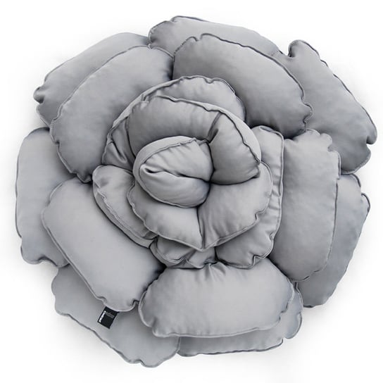 Poduszka dekoracyjna kwiat jasna szara 55 cm COLOUR-CONTRAST