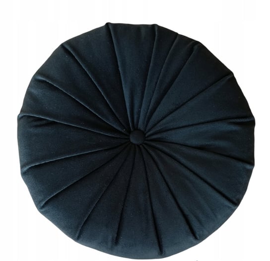 Poduszka dekoracyjna ozdobna okrągła welur czarna Inna marka