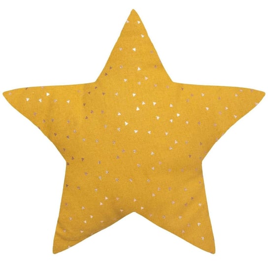 Poduszka dekoracyjna w kształcie gwiazdy, żółta, bawełna, 40 x 40 cm Atmosphera for kids
