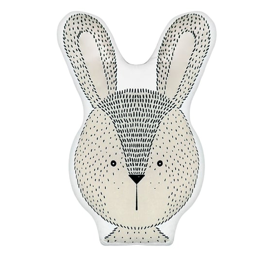 Poduszka dekoracyjna, ZWIERZAKI Rabbit Królik, beż, 35 cm Domarex