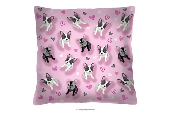 Poduszka dla dziewczynki różowa w psy PAFIA Konsimo