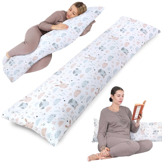 Poduszka dla śpiących na boku Poduszka ciążowa 40x145 cm - Poduszka przytulanka Poduszka do spania Poduszka ciążowa do karmienia z poszewką dla śpiących na boku i dorosłych Amazinggirl
