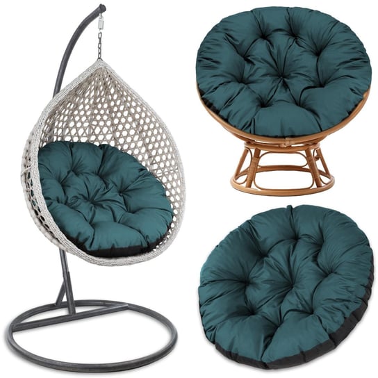 Poduszka do fotela Papasan 100 cm – poduszka siedziskowa do wiszącego fotela, kosza rattanowego, fotela do czytania i fotela Papasan do użytku wewnątrz i na zewnątrz, okrągła i duża Amazinggirl