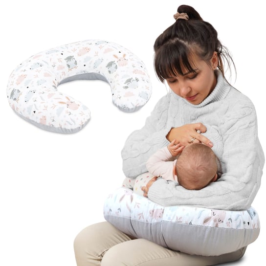 Poduszka do karmienia 130 x 45 cm - mała poduszka do karmienia piersią w podróży Sówki Totsy Baby