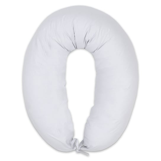Poduszka do karmienia lub do spania na boku 190 cm - Poduszka ciążowa wspierająca pozycjonująca jasnoszara Totsy Baby