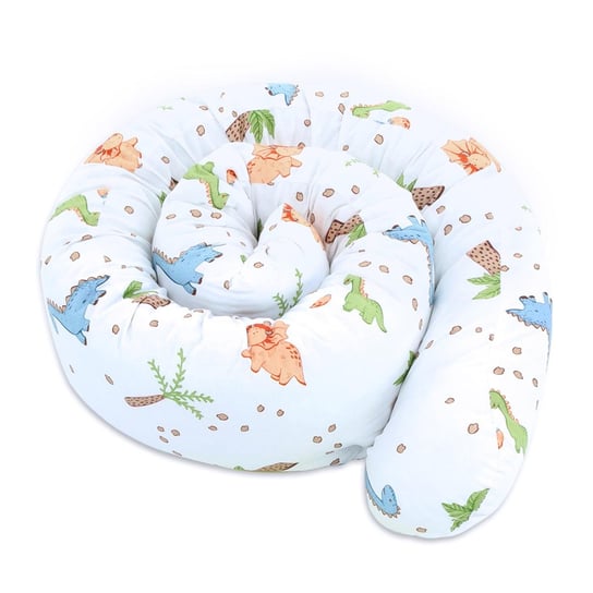Poduszka do spania na boku 150 cm bawełna - poduszka długa wałek do spania pod kark dino Totsy Baby