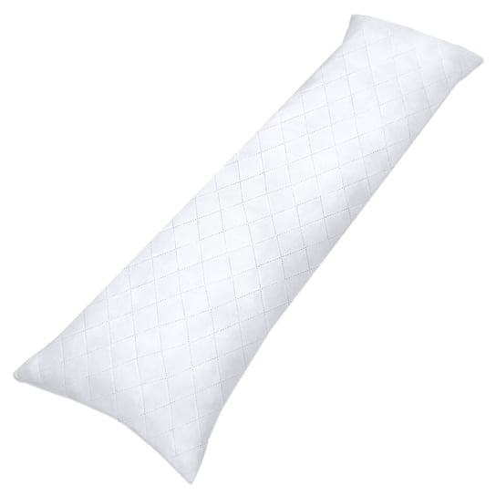 Poduszka do spania na boku 200x40 cm - Komfortowa poduszka dla dorosłych biała Amazinggirl