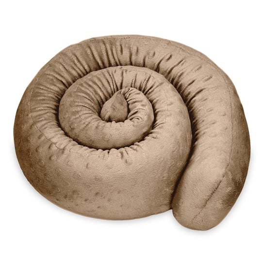 Poduszka do spania na boku w kształcie węża 150 cm minky  - poduszka długa rolka do spania pod kark khaki Totsy Baby
