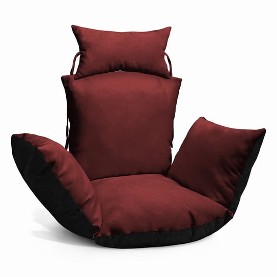Poduszka do wiszącego fotela kokon w kolorze bordowym – Poduszka na huśtawkę typu kokon POSTERGALERIA