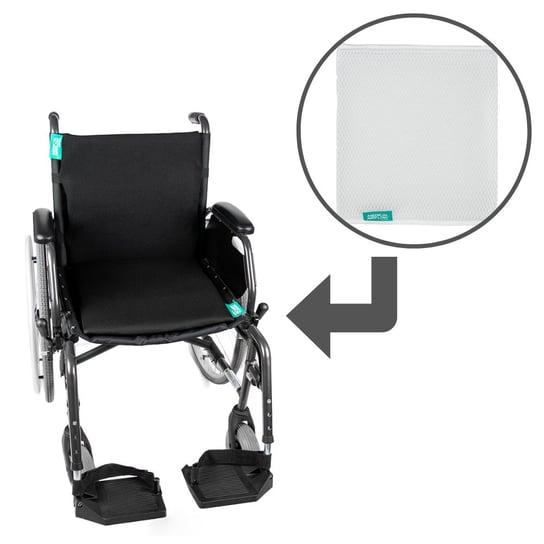 Poduszka do wózka inwalidzkiego Airflow 40x40 - Czarna Bowi