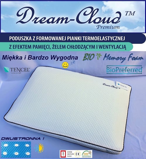 Poduszka Dream-Cloud Premium Bio Chłodząca-Wentylowana 60x40x12cm ABC