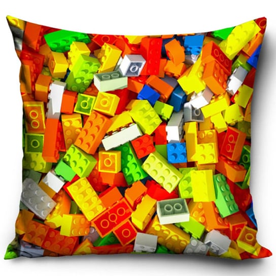 Poduszka Dziecięca 40X40 Kolorowe Klocki Lego Carbotex
