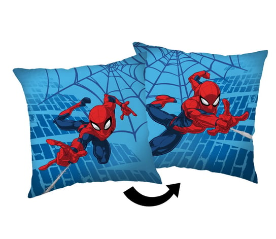 Poduszka dziecięca 40x40 Spider-Man niebieska Jerry Fabrics