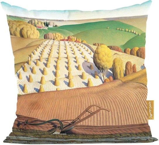 Poduszka Fall Plowing Grant Wood Szyjemy Sztukę