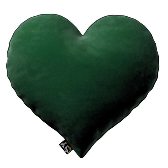Poduszka Heart of Love, butelkowa zieleń, 45x15x45cm, Posh Velvet Yellow Tipi