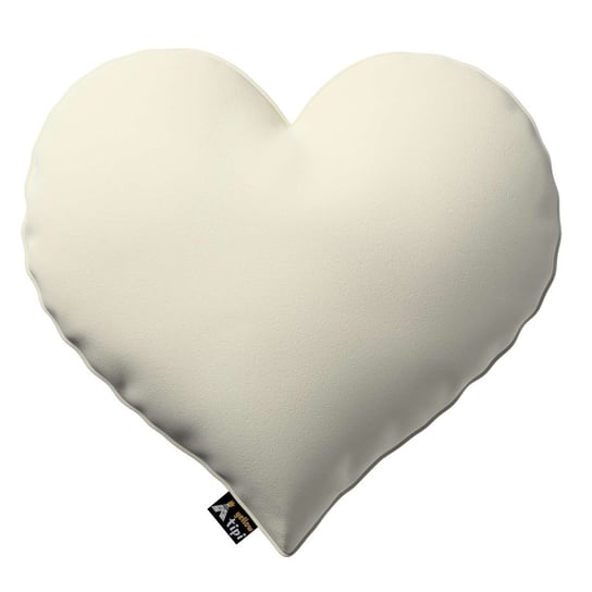 Poduszka Heart of Love, śmietankowa biel, 45x15x45cm, Posh Velvet Yellow Tipi
