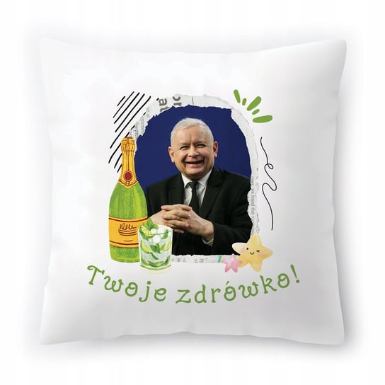 Poduszka Jarosław Kaczyński Kaczor PIS Prezes z Nadrukiem ze Zdjęciem PoliDraw