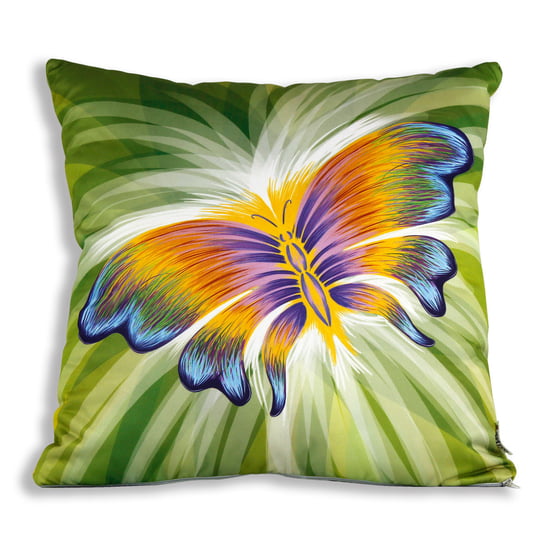 Poduszka Kolorowy Motyl Rysunek, 40x40 cm Sartrix