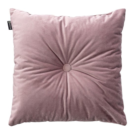 Poduszka kwadratowa Velvet z guzikiem, zgaszony róż, 37x37 cm, Velvet Dekoria