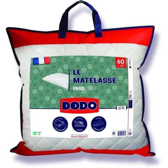 Poduszka Le Matelassé DODO - 60x60 cm - Stabilne podparcie - Zdejmowane pokrycie Dodo