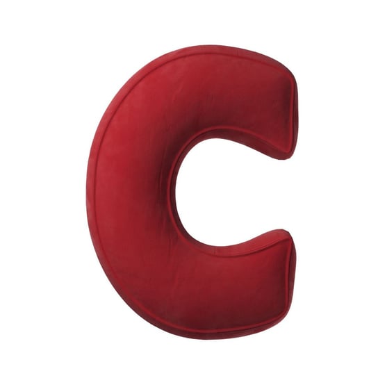 Poduszka literka C, intensywna czerwień, 30x40cm, Posh Velvet Yellow Tipi